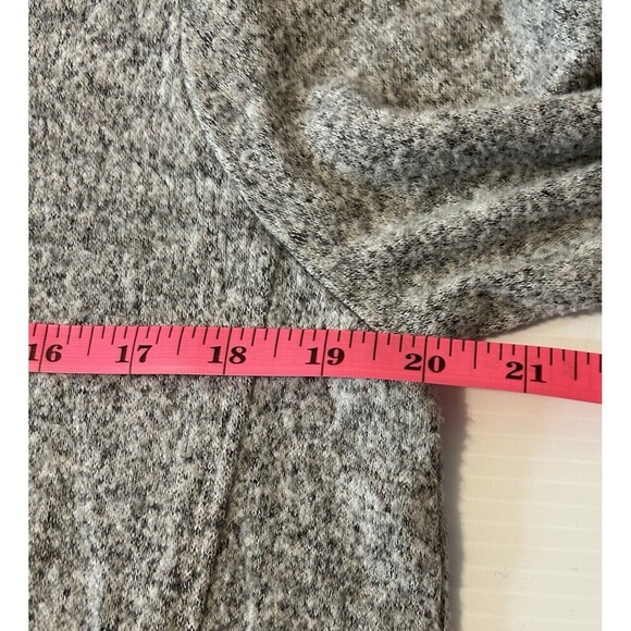 Misia Womens Large Gray Marbled Long Sleeve Rayon Blend Tunic Top Button Accents - Picture 5 of 12